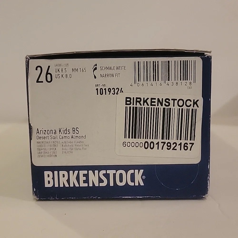 Birkenstock Kids Sandals - Beige and White Camo Size 26 C8